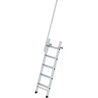 MUNK Günzburger Steigtechnik Scaletta singola autocarro 5 gradini, incl. kit di montaggio magnetico, incl. montante di uscita a sinistra