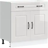 vidaXL Base da cucina Kalmar in legno bianco lucido
