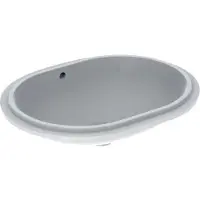 Geberit VariForm lavabo à encastrer elliptique, 550x400mm, sans trou pour robinetterie, avec trop-plein, 500.757.00.2, 500.757.00.2