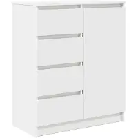 vidaXL Credenza con cassetti bianca 71x35x84 cm materiale a base di legno