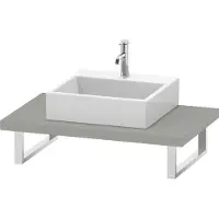 Duravit Console DuraStyle 80-200x55cm, 1 AS, acciaio 4,5cm, grigio cemento