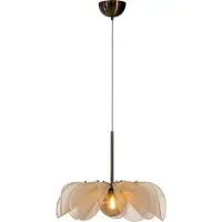 Markslöjd Lampada a sospensione Styrka, Ø 63 cm, ottone/beige, fibra di banana