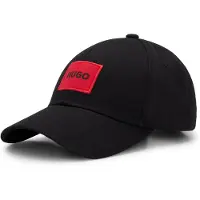 HUGO per uomo. 50492745 Tappo con etichetta nera (OSFA), Nero, Casual, Cotone