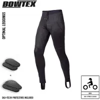 Bowtex ivello ottimale AA legging da moto uomo nero, taglia L