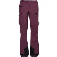 Black Diamond - Pantaloni impermeabili e traspiranti - W Recon Lt Stretch Pants Blackberry per Donne in Pelle - Taglia M - Bordeaux