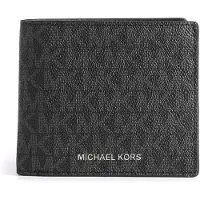 Michael Kors per uomo. 39F9LGYF5P Portafoglio sottile Greyson con logo nero (OSFA), Casual, Tela