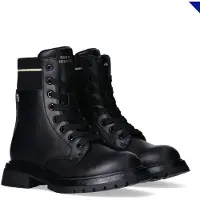 Tommy Hilfiger anfibi da bambina con fascia elastica sulla parte alta della tomaia neri