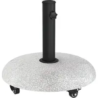 vidaXL Portaombrelli in cemento, colore grigio chiaro, forma circolare, capacità 21 kg