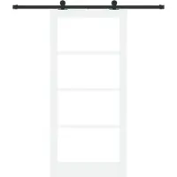 vidaXL Porta scorrevole ORKDAL, 93 x 202 cm, legno massello di pino e vetro