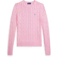 Ralph Lauren per donna. 211971869010 Maglione rosa in cotone lavorato a trecce (XL), Casual