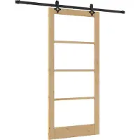 vidaXL Porta scorrevole ORKDAL, 93 x 202 cm, legno massello di pino e vetro