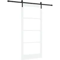 vidaXL Porta scorrevole ORKDAL Bianco e nero 93 x 211 cm