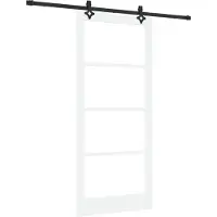 vidaXL Porta scorrevole ORKDAL, 93 x 211 cm, legno massello di pino e vetro