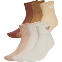 Adidas Calzini Mid Ankle Socks 6 Pairs donne - Beige - M