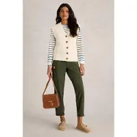 White Stuff Cable Button Through Tank Light Natural Taglia: 14 | Cardigan Outlet | Donna