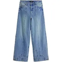 Desigual , Jeans dritti effetto inverso, Donna, Cotone, Blu, 36