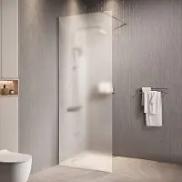 Badplaats Parete Doccia Florida 70 x 200 cm - Cromo - Doccia Walk-In 8 mm con Vetro Satinato