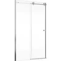 Schulte Porta doccia per nicchia, con porta scorrevole, serie MasterClass ExpressPlus, 140 x 200 cm, profilo cromato, vetro trasparente, resistente allo sporco