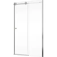 Schulte Porta doccia per nicchia, con porta scorrevole, serie MasterClass ExpressPlus, dimensioni 120 x 200 cm, profilo cromato, vetro trasparente, resistente allo sporco