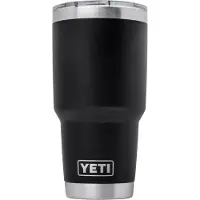 Yeti Rambler Tumbler Cup 30oz Mag Slider Lid, Black, tazza thermos con coperchio, 887 ml