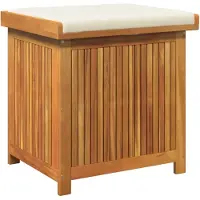 vidaXL Scatola per cuscini da esterno 60x50x61 cm in legno massiccio di acacia