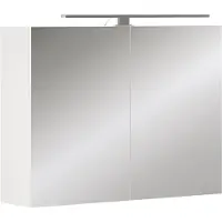 Vicco Mobile a specchio per il bagno Lavio Bianco 80 x 60 cm con illuminazione a LED, Model 55340
