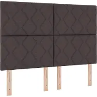vidaXL Letto a molle con materasso marrone scuro 160 x 200 cm in tessuto