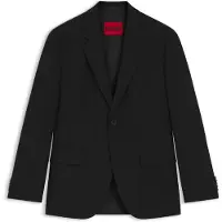 HUGO per uomo. 50540159 L'americano Karl Black (98), Nero, Casual, Da sera, Classico, Poliestere