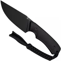 CIVIVI Gander C24058B-2, Black Stonewashed 14C28N, Black Canvas Micarta coltello fisso, Matt Gentry design