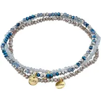 Pilgrim Braccialetto 'Indigo' blu / oro / bianco