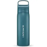 LifeStraw Go Laguna Teal GOST-530ML-TEAL Stainless Steel, bottiglia con filtro a 2 fasi, 530 ml