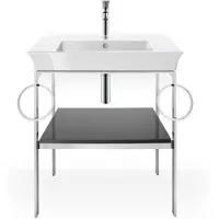 Duravit WT4546BH1H1 Consolle in metallo, a pavimento Tulipano bianco
