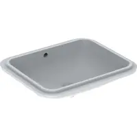 Geberit VariForm lavabo à encastrer rectangulaire, 500x400mm, sans trou pour robinetterie, avec trop-plein, 500.765.00.2, 500.765.00.2
