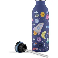 24Bottles Borraccia 'Kids Urban' blu notte / giallo / lilla / rosa