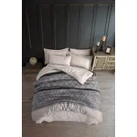 L'essentiel Maison , Begonvilla- EPJ0441, Grigio, Copriletti, 65% cotone / 35% poliestere