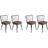 Skye Decor , Yıldız-947 V4, set di sedie (4 pezzi), marrone chiaro, 100 % METALLO, 43 x 42 x 82 cm