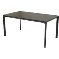 Merxx Tavolo da giardino 160 x 90 cm, piano in finitura effetto pietra – acciaio/vetro