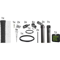 Alberts 690861 Recinzione in rete metallica come set completo di recinzione, con manicotto a terra carrabile e cuscino per le ginocchia, antracite metallizzato, altezza 80 cm, lunghezza 15 m