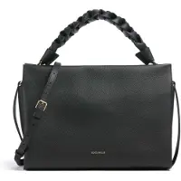 Coccinelle borsa a spalla grande da donna boheme grana double in vera pelle nera