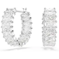Swarovski Orecchini 'Matrix' argento / trasparente