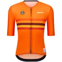 Santini UCI World Champion Jersey Maglietta da ciclismo (XS, arancione)