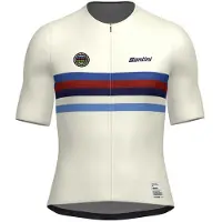 Santini UCI World Champion Jersey Maglietta da ciclismo (3XL, bianco)