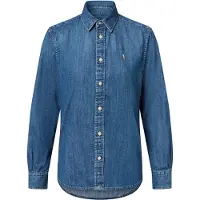 Ralph Lauren per donna. 211969458001 Camicia in denim blu slim fit (36), Casual, Cotone, Manica lunga