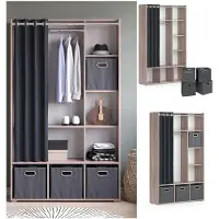 Vicco Armadio multifunzione multifunzione Luigi Sonoma 38 x 178.1 cm Con cassetti pieghevoli (grigio), Model 40725