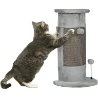 Aosom Tiragraffi a colonna, tiragraffi per gatti da 58 cm, tiragraffi con palla
