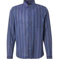 Scotch & Soda Textured Stripe Shirt Sky Captain Stripes Taglia: L | Camicie Casual Outlet | Uomo