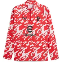 Puma Felpa Con Mezza Zip Prepartita Ac Milan 25/26