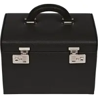 Windrose Beluga Scatola per gioielli Vera Pelle 26.5 cm nero