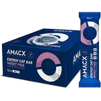 Amacx Scatola Di Barrette Energetiche Ai Fichi Dolce Avena 50g 12 Unità