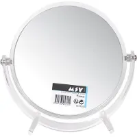 MSV specchio per il trucco specchio cosmetico specchio da bagno "Firenze" ingrandimento 5 volte - Ø 17cm